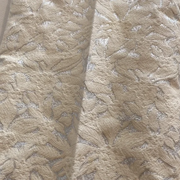 J. Crew ivory and silver metallic pants - Picture 2 of 6